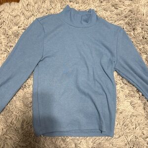 Blue Turtleneck Sweater